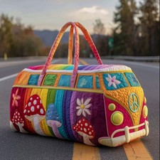 Hippie Van Quilted Duffle Bag