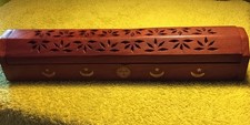 Incense Burner with Sun and Moon Brass Inlay Incense Holder