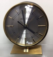 Gold Retro 60’s/70’s Seth Thomas Sunburst Quartzmatic Mantel Clock