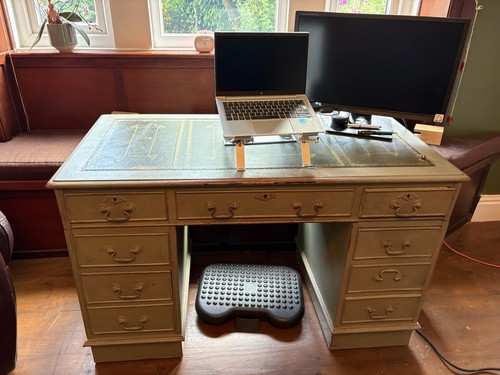 Vintage pedestal desk writing - vintage,
