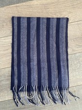 EL CORTE INGLES Purple Striped 100% Cashmere Rectangle Scarf One Size