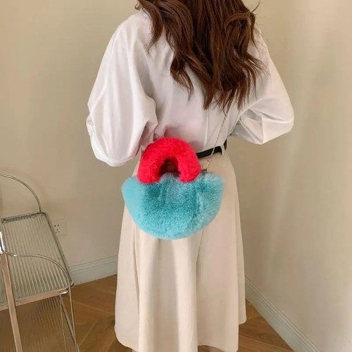 Faux fur handbag women - fur,