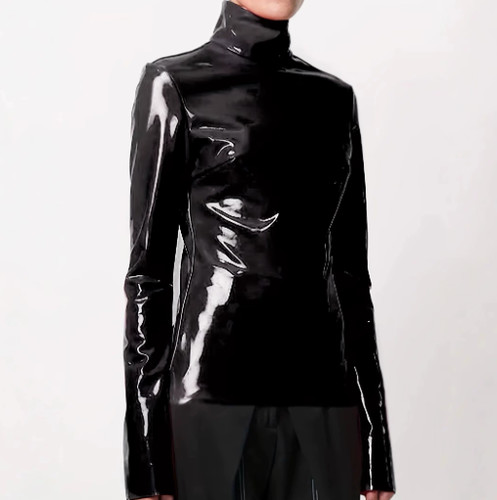 Leather plus size top - size,