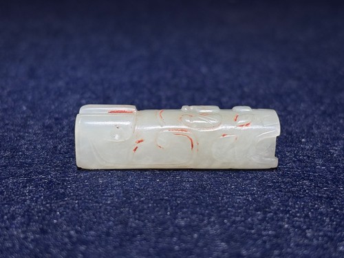 White jade carved dragon - white,