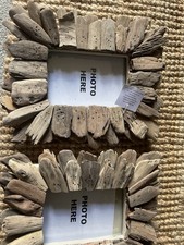 2x Driftwood Picture Frames - New But Broken Back Stands. Ideal for Hanging Up