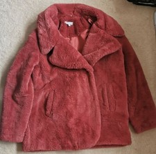 Red herring pink Faux Fur Coat