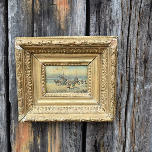 Antique gilt gesso frame - antique,