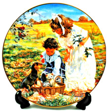 RECO 1992 Hearts & Flowers DELIGHTFUL BUNDLE Fine Porcelain Plate By Sandra Kuck