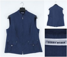 Womens Waistcoat Large Size US 10 EU 40 Blue GERRY WEBER Casual Vest