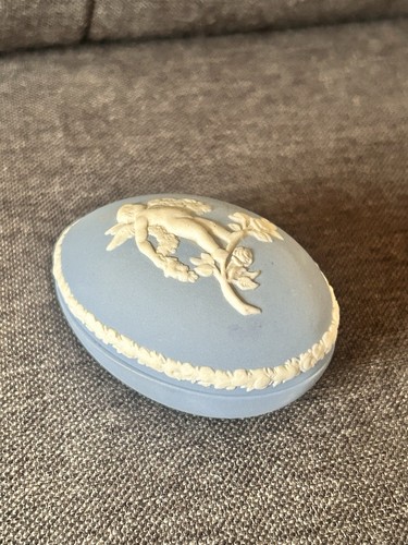 Wedgwood blue jasperware egg - wedgwood,