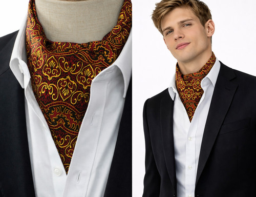 Bohemian men cravat ascot - bohemian,