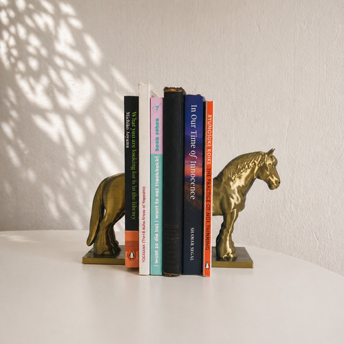 Printed horse bookends pair - 3d,