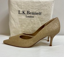 LK Bennett Heels Gold Glitter