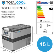 Totalfreeze 45L Portable Intermittent Compressor Camping Offgrid Fridge Freezer