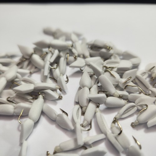 White floating fry fly - white,