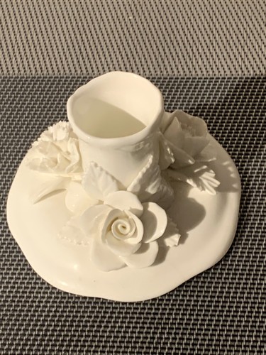 Candlestick holder white - holder,
