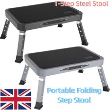 Adjustable Caravan Entry Step Stool Camping Portable Accessories Door RV Steps