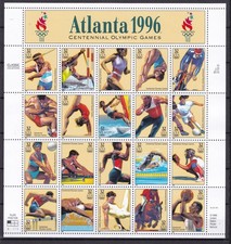 USA 1996 OLYMPIC GAMES S/S BELOW FACE VALUE MNH