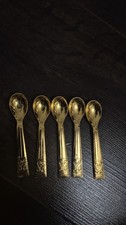 Gold Plated Teaspoons Set Of 5