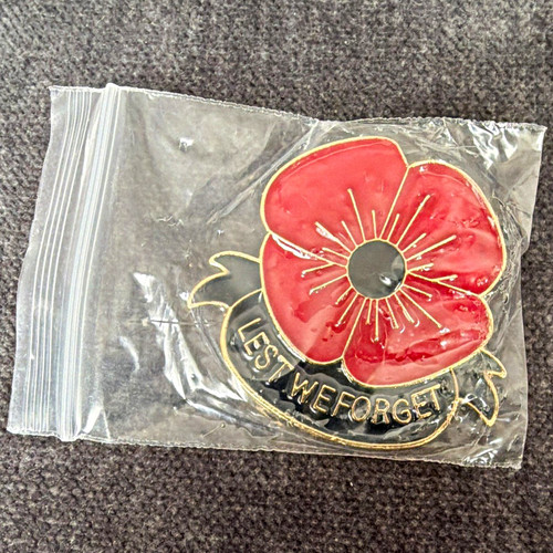 Red pin badge