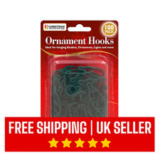 100-Piece Christmas Ornament Hooks / Bauble Hangers Easy Hooks for Tree & Lights