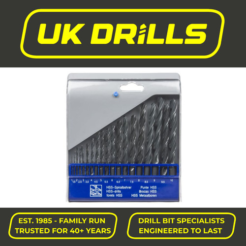 19pc piece hss drill flat - 19pc,