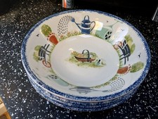 WOOD AND SONS HOLLY COTTAGE CEREAL BOWLS X 4