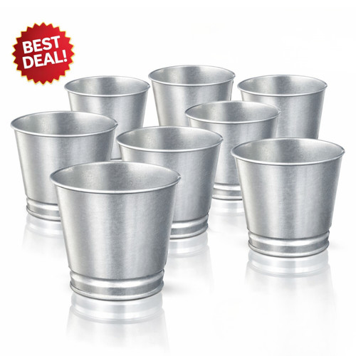 Small metal plant pots - small,