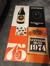 Guinness Calendars 1974,1975,1978 & 1980
