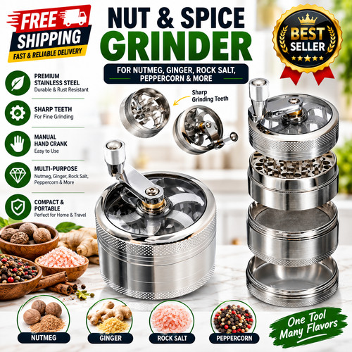 Nut spice grinder nutmeg - nut,