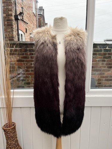 Faux fur ombre waistcoat - faux,