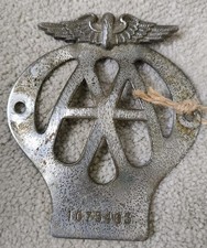 Vintage AA Badge no. 1C75463 original old AA Car badge