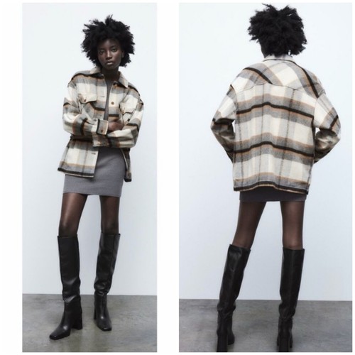 Zara plaid flannel shacket - zara,