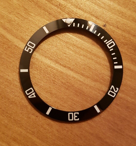 Black white ceramic bezel - black,