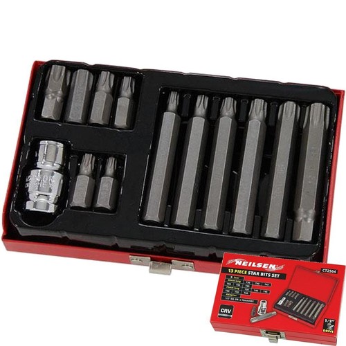 13pc torx bit star - star, key