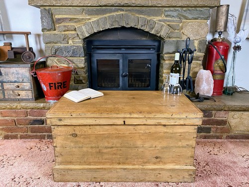 Old antique pine chest - old,