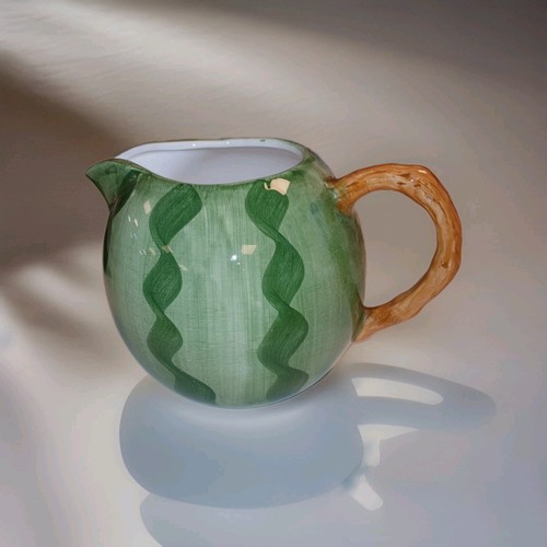 Vintage majolica melon pitcher - vintage,