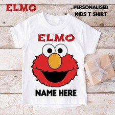 Elmo Face Sesame Street  PERSONALISED T SHIRT