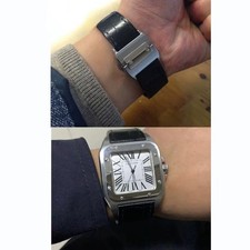 Genuine Leather Watch Strap for Cartier Santos Models 20mm 23mm 24.5mm Soft Band