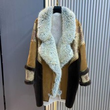 Vintage Suede & Faux Fur Coat