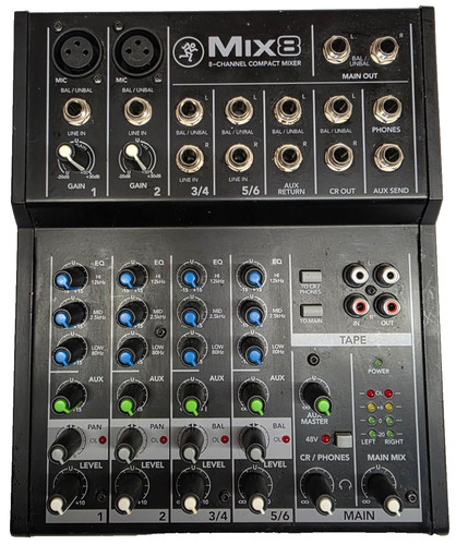 Mackie mix8 channel compact - mix8, 8-channel