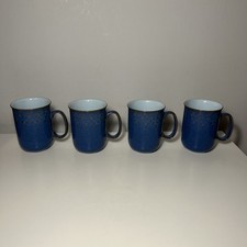 4 X Blue Denby Midnight mugs