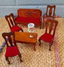 Doll's House Miniatures Sitting Room Wooden Furniture  Bundle
