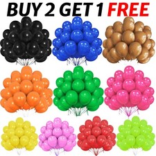 5" 10" 12" inch PLAIN latex balloons WHOLESALE birthday party  100 wedding UK