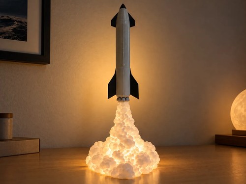 Starship rocket led lamp - led,