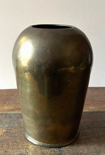Vintage brass vase - vintage, large