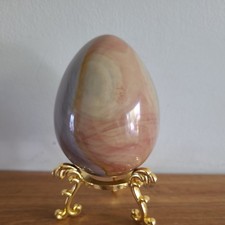 Polychrome jasper egg stand - polychrome, on