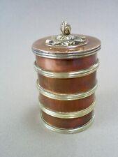 VINTAGE INDIAN/FRENCH COPPER & BRASS KITCHEN 4 SECTION 4 " HERB OR SPICE TOWER