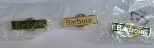 Barbour pin badges 3 - -, badges.