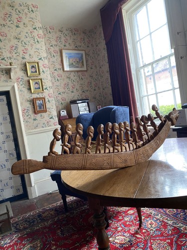 Carved wooden boat ins 117 - carved,